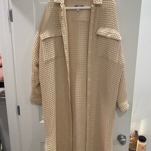 Long Urban Outfitters Waffle Cardigan